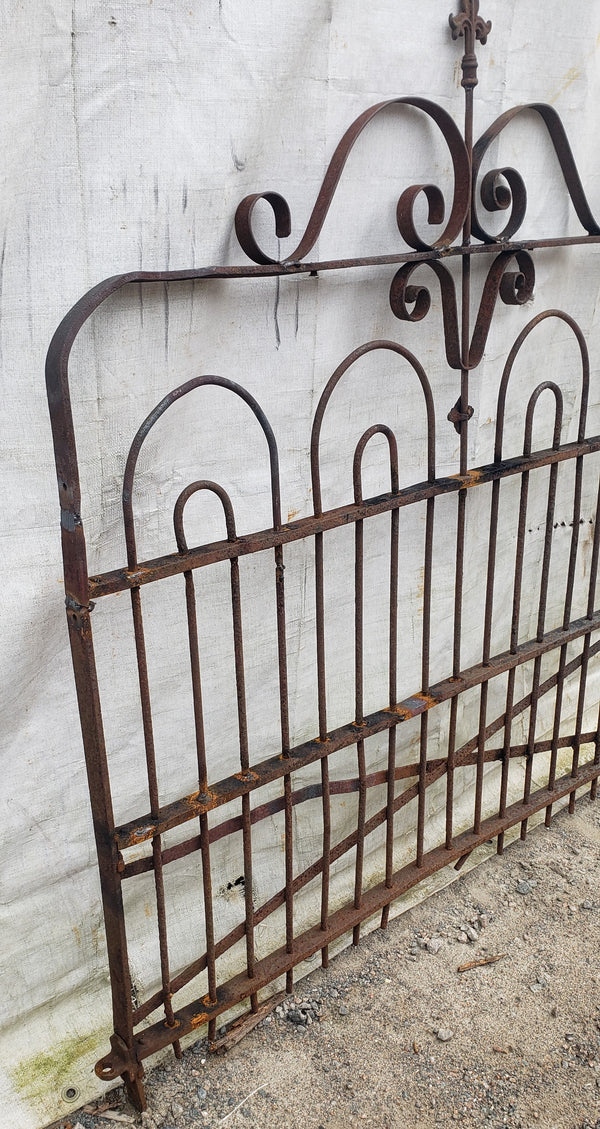 Wrought Iron Garden Yard or Farm Gate with Bottom Cross Hatch Design GA9524