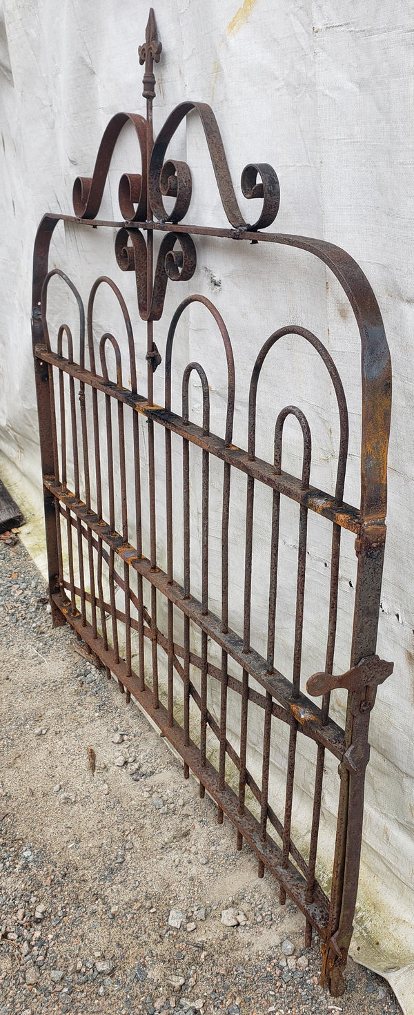Wrought Iron Garden Yard or Farm Gate with Bottom Cross Hatch Design GA9524