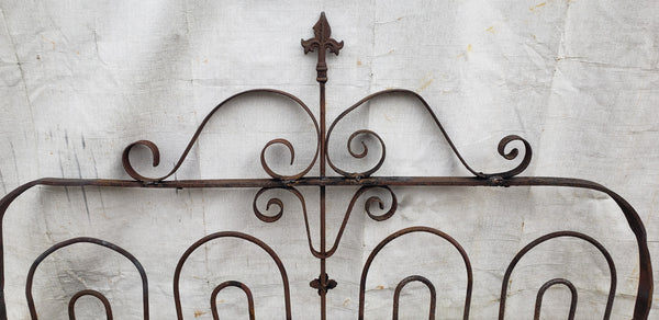 Wrought Iron Garden Yard or Farm Gate with Bottom Cross Hatch Design GA9524