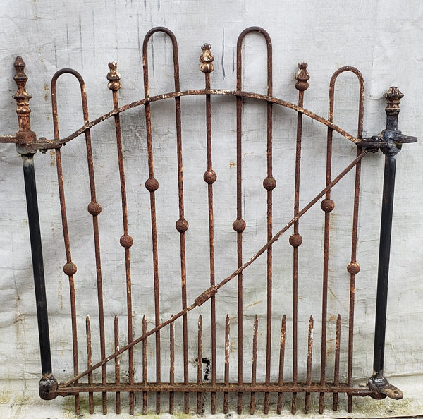 Early 1800's Iron Gate with Hand Forged Lead Accents 36" W x 40" T GA9526