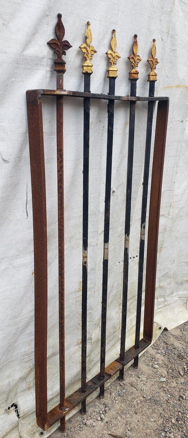 Wrought Iron Gate with Fleur De Lis Finials 28" W x 59 1/2" T GA9528