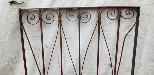 Wrought Iron Gate Panel with Heart Shaped Scrolls 33 1/4" W x 55" T GA9529