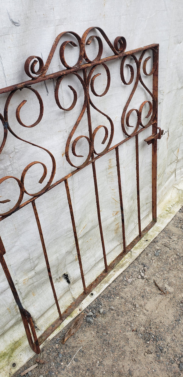 Wrought Iron Gate Panel with Heart Shaped Scrolls 36 1/4" W x 40 1/2" T GA9532