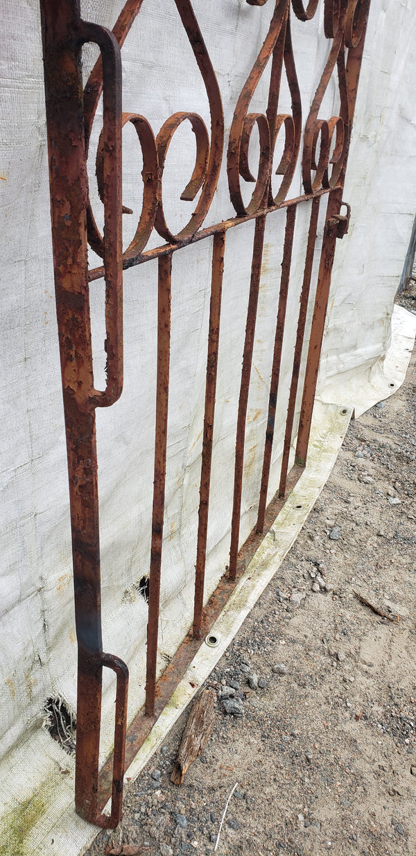 Wrought Iron Gate Panel with Heart Shaped Scrolls 36 1/4" W x 40 1/2" T GA9532