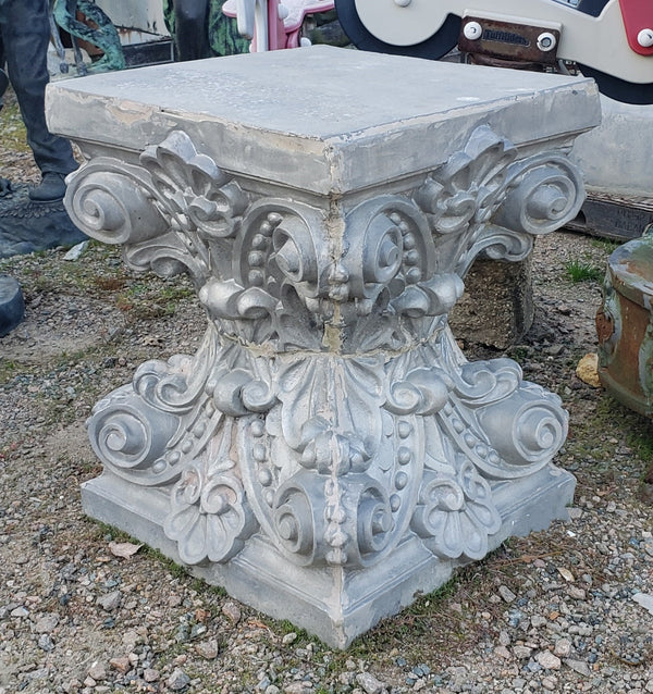 Ornate Art Nouveaux Garden Pedestal 23 3/8"  Wide by  28 3/4" Tall GA9576