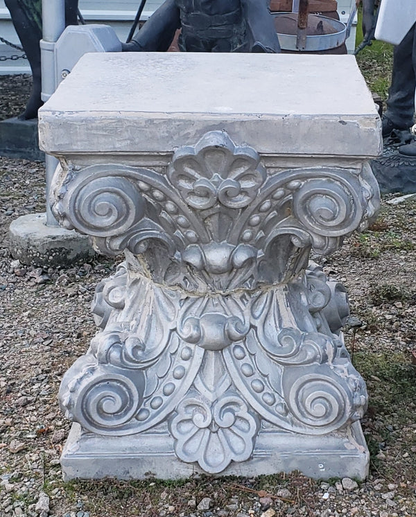 Ornate Art Nouveaux Garden Pedestal 23 3/8"  Wide by  28 3/4" Tall GA9576