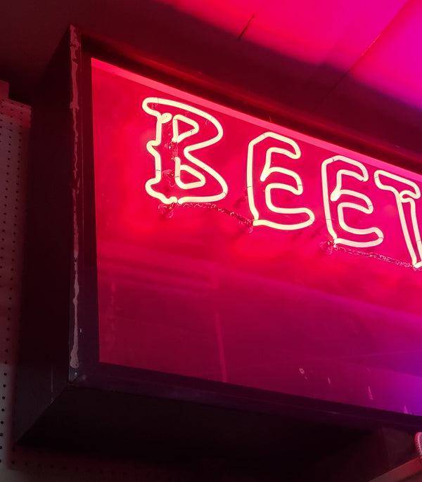 10 Foot Long BEETLE-JUICE CAFFE Hanging Neon Sign GA9574