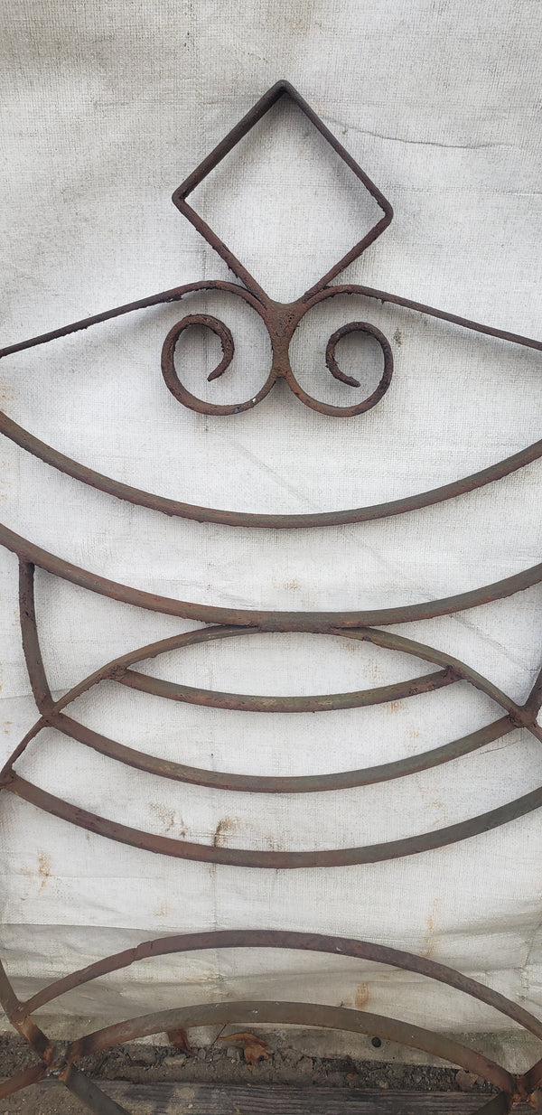 Art Deco Geometric Wrought Iron Gate  34" Wide x 40 3/4" Tall GA9581