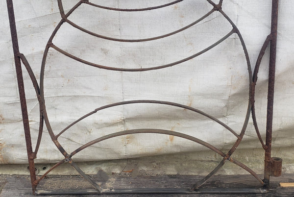 Art Deco Geometric Wrought Iron Gate  34" Wide x 40 3/4" Tall GA9581