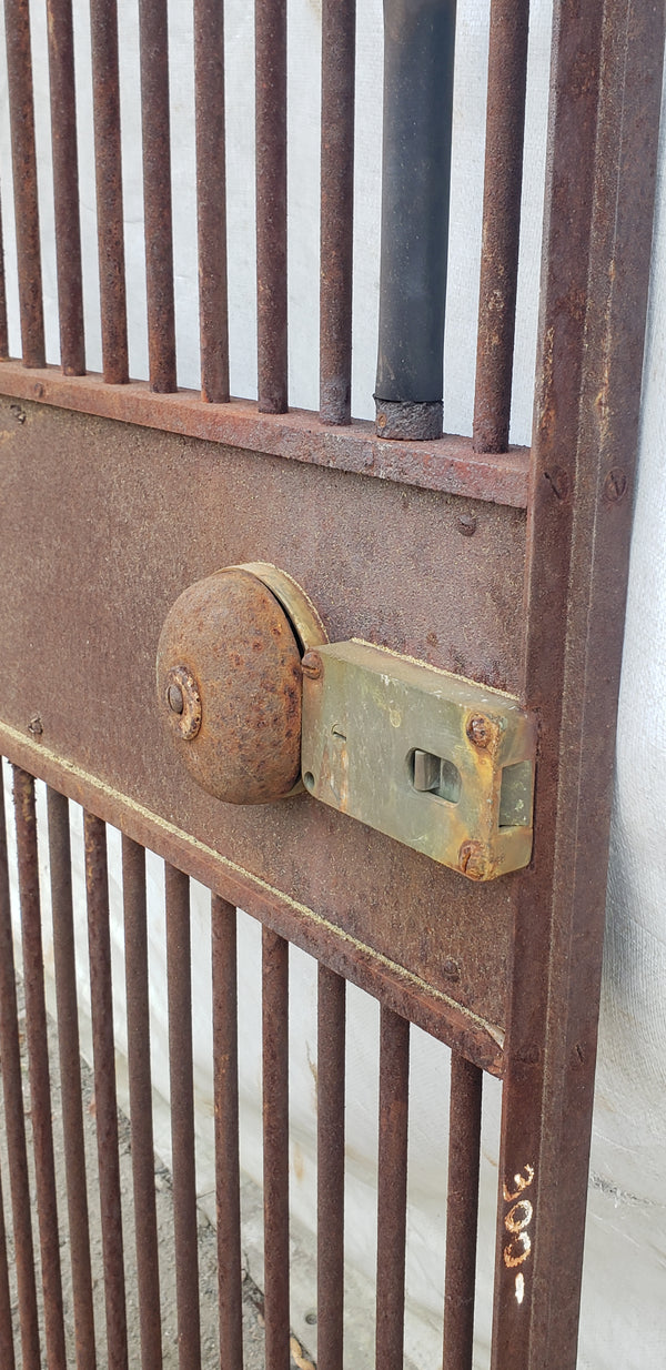Iron Gate Panel with Double Ball Top Finials 32 5/8" x 71 3/4" Tall GA9584