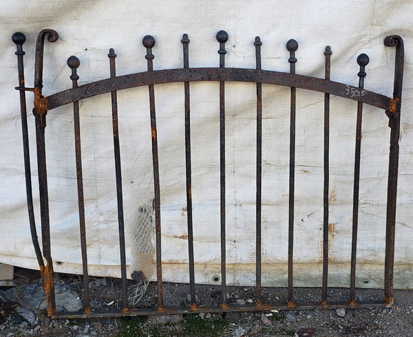 Arch Top Wrought Iron Yard or Garden Gate 36 1/2" Wide by 30" Tall GA9593