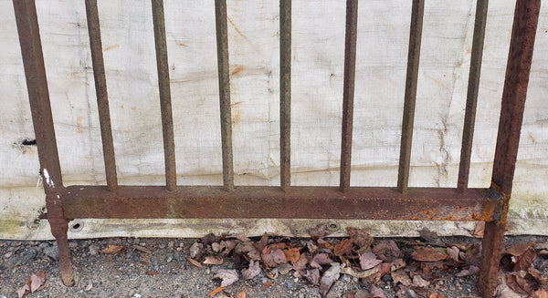 Narrow Wrought Iron Gate with Arrow Finials 26 1/2"  Wide by 42 1/4" Tall GA9605