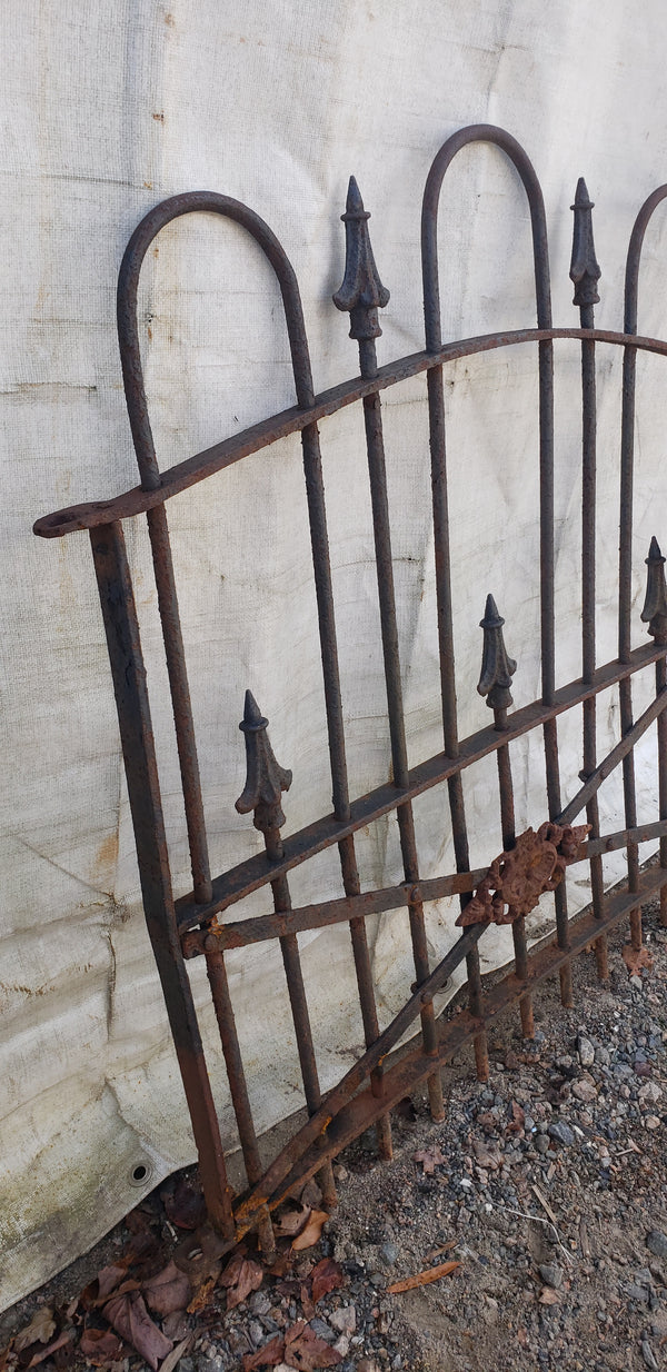 Small Wrought Iron Gate with Cross Hatch 34" x 36 1/2" Tall GA9606