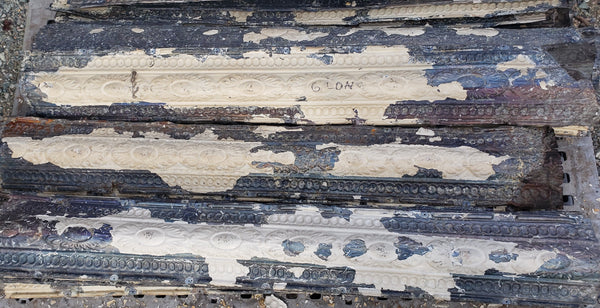 Curved Ceiling Tin Salvaged from Church in D.C.  44" x 7" GA9617-B  57 In Stock