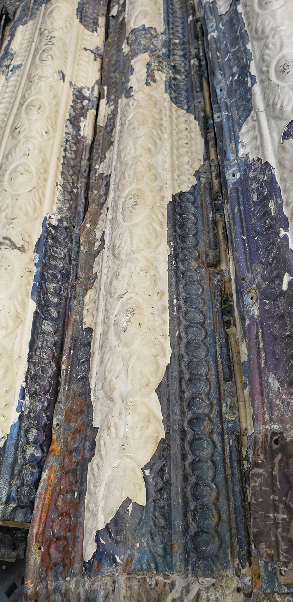 Curved Ceiling Tin Salvaged from Church in D.C.  44" x 7" GA9617-B  57 In Stock