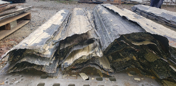 Curved Ceiling Tin Salvaged from Church in D.C.  44" x 7" GA9617-B  57 In Stock