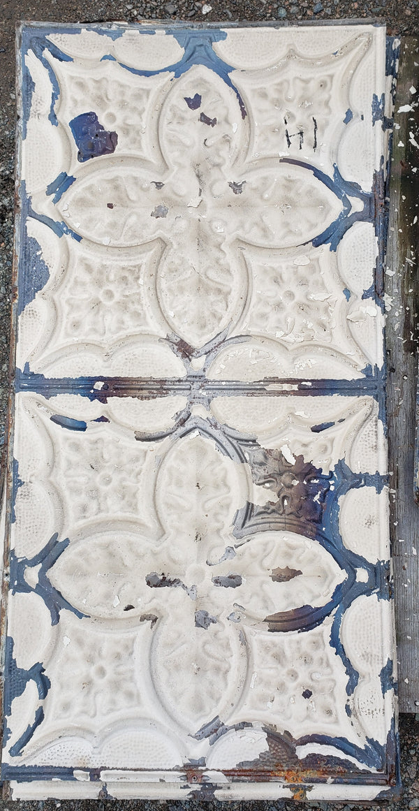 Ceiling Tin Salvaged from Church in D.C.  2' x 4'  GA9619 - 9 Panels in Stock