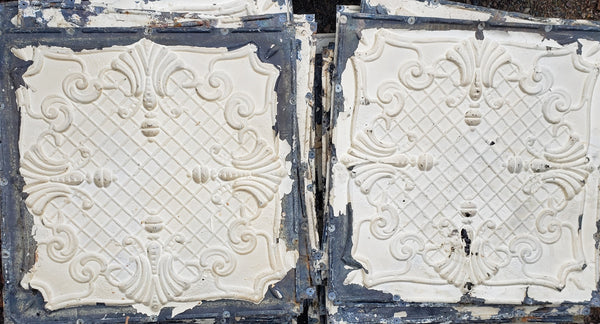 Ceiling Tin Salvaged from Church in D.C.  24" x 24" GA9620 - 79 Panels in Stock