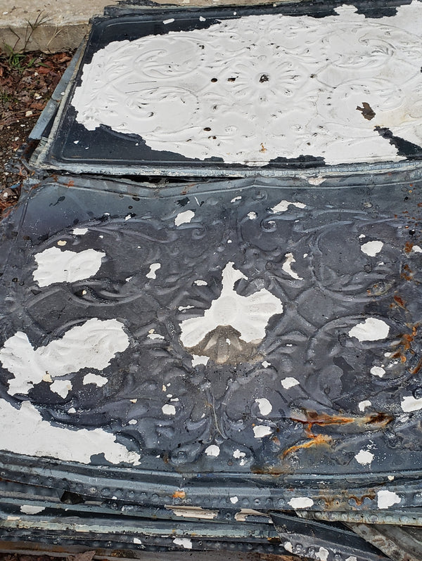 Ceiling Tin Salvaged from Church in D.C.  24" x 32" GA9621 - 35 Panels in Stock
