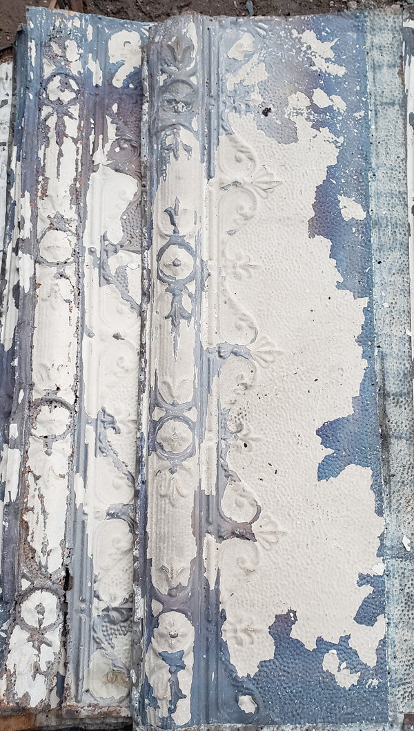 Ceiling Tin Salvaged from Church in D.C.  18" x 48" GA9623 - 10 Panels in Stock