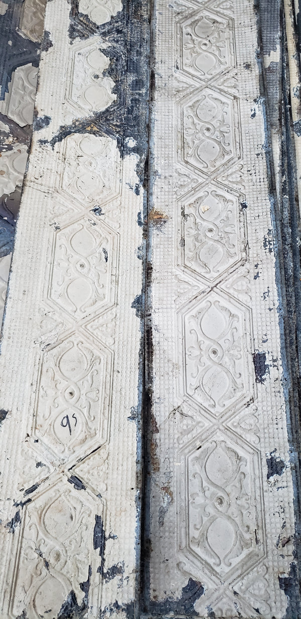 Ceiling Tin Salvaged from Church in D.C.  12" x 80" GA9622-S  23 Panels in Stock