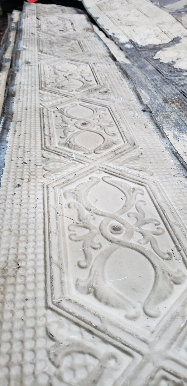 Ceiling Tin Salvaged from Church in D.C.  12" x 80" GA9622-S  23 Panels in Stock