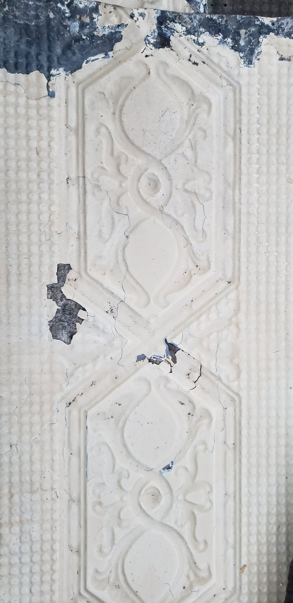 Ceiling Tin Salvaged from Church in D.C.  20" x 85" GA9622-L  10 Panels in Stock