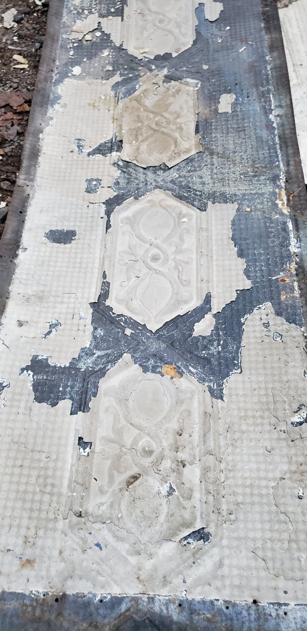 Ceiling Tin Salvaged from Church in D.C.  20" x 85" GA9622-L  10 Panels in Stock
