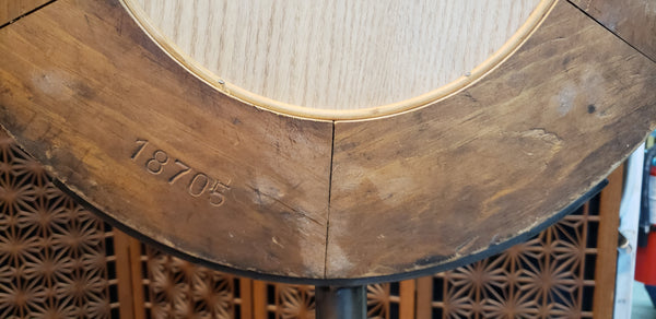 Freestanding Adjustable Lollipop Mirror from Reclaimed Factory Steel Pole GA9624