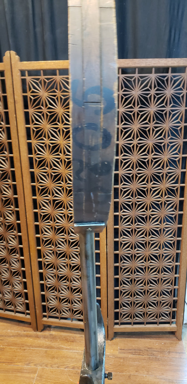 Freestanding Adjustable Lollipop Mirror from Reclaimed Factory Steel Pole GA9624