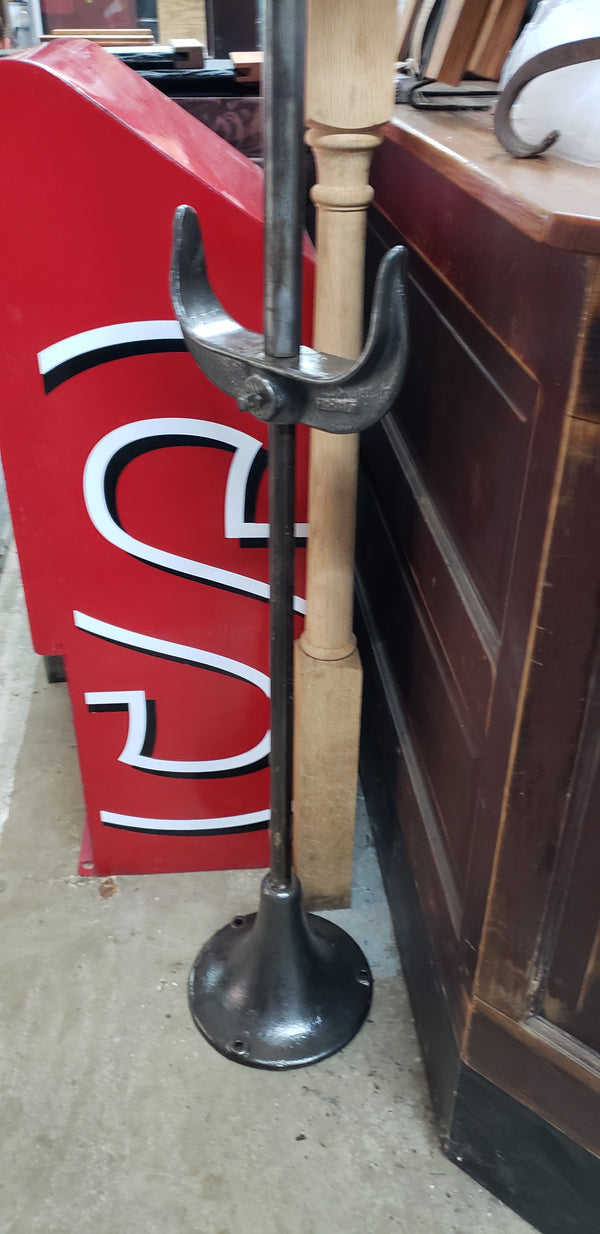 Freestanding Adjustable Lollipop Mirror from Reclaimed Factory Steel Pole GA9625