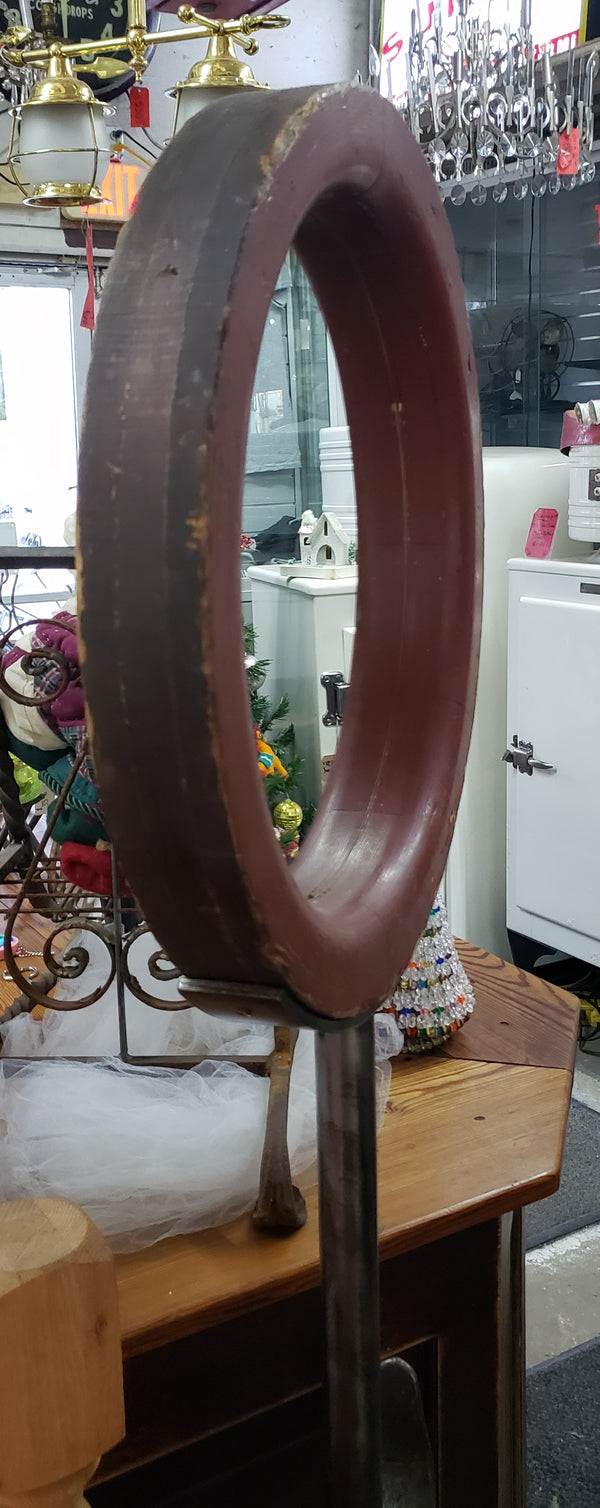 Freestanding Adjustable Lollipop Mirror from Reclaimed Factory Steel Pole GA9625