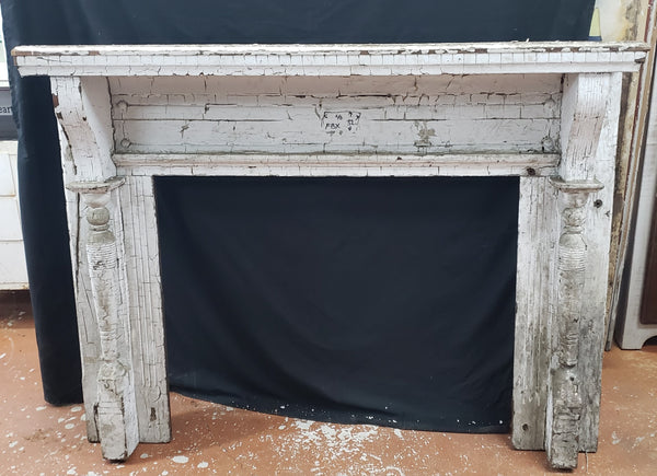 Ornate Art Deco Fireplace Mantel 60"  Wide by 45 3/4" Tall GA9631