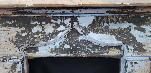 Pair of Art Nouveau Fireplace Mantels 56" Wide x 50" Tall GA9634