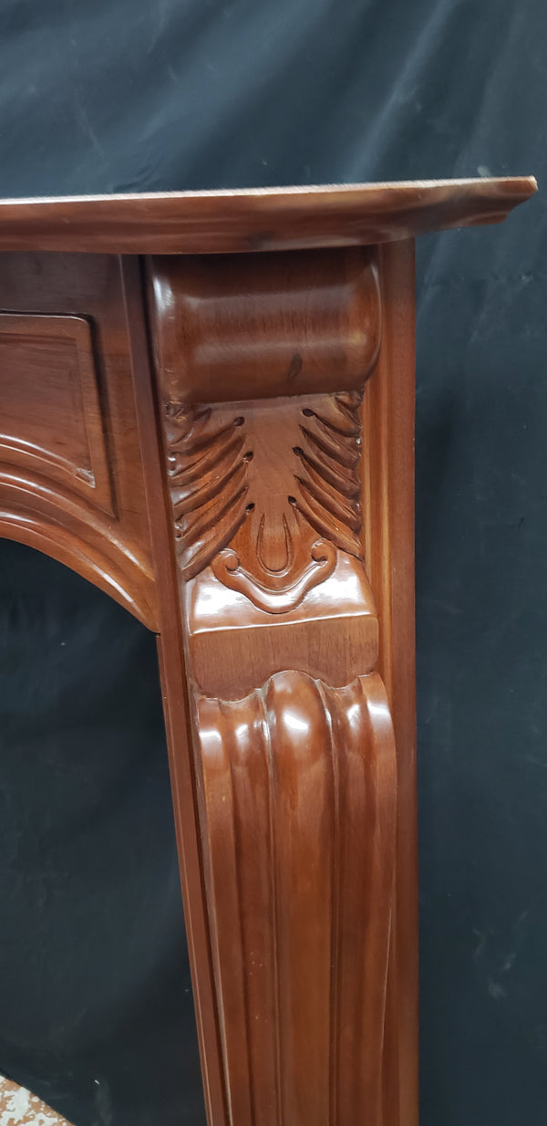 Mahogany Fireplace Mantel with Griffin Designs & Claw Feet 67" W x 55" T GA9639