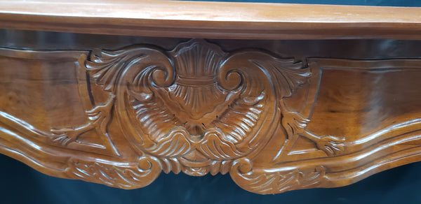 Mahogany Fireplace Mantel with Griffin Designs & Claw Feet 67" W x 55" T GA9639