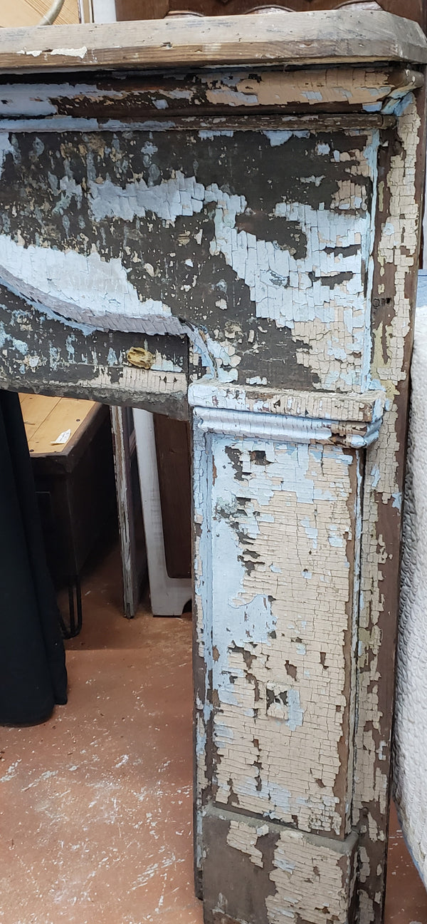 Pair of Art Nouveau Fireplace Mantels 56" Wide x 50" Tall GA9634