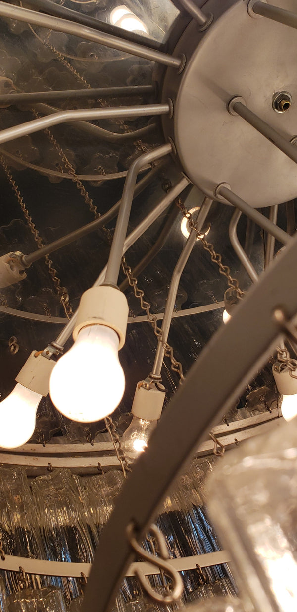 Reclaimed Tiered Mid-Century Flush Mount Chandelier  48" x 36"  GA9699