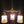 Load image into Gallery viewer, Art Nouveau 3 Light Brass Pan Chandelier with Reverse Painted Shades 15" x 15" GA10079