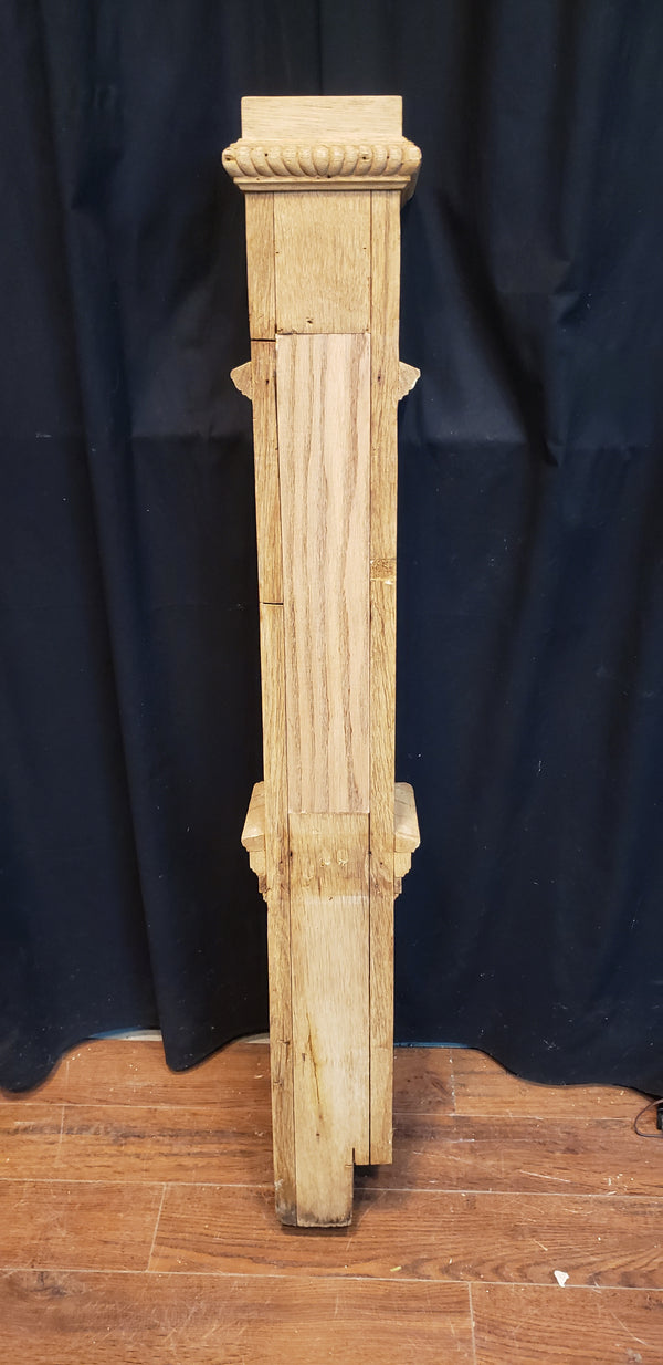 Newly Stripped Solid Oak Hand Carved Newel Post 51" x 6" GA9676