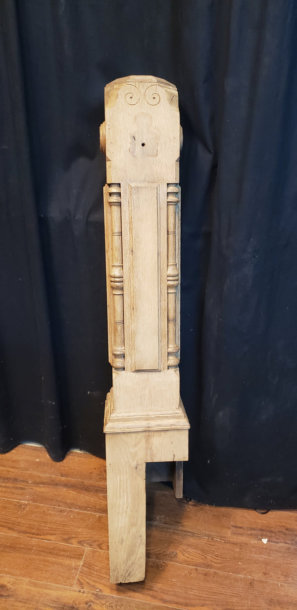 Newly Stripped Ornate Solid Walnut Newel Post 53 1/2" x 9" GA9678