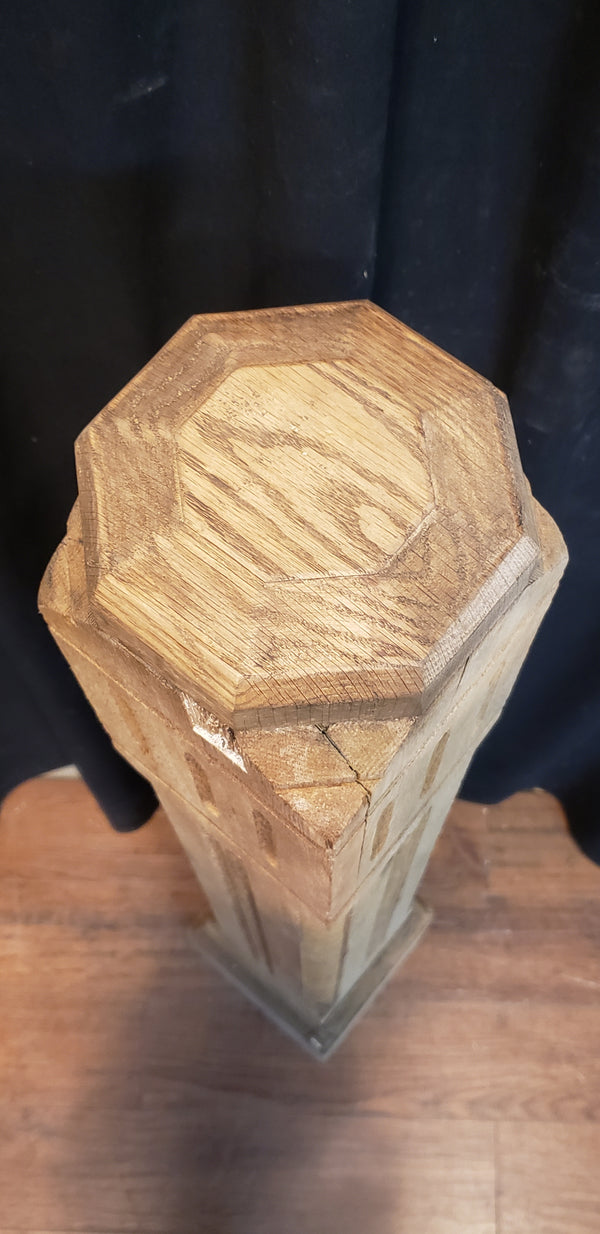 Newly Stripped Ornate Solid Walnut Newel Post 45" x 5 1/2" GA9685