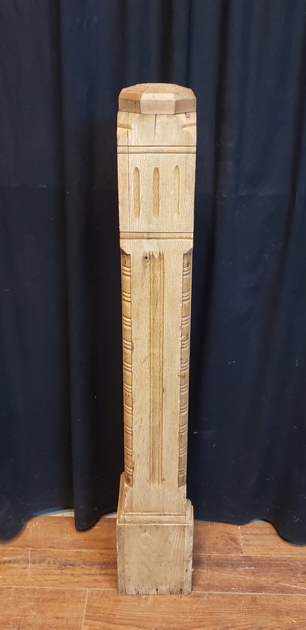 Newly Stripped Ornate Solid Walnut Newel Post 45" x 5 1/2" GA9685