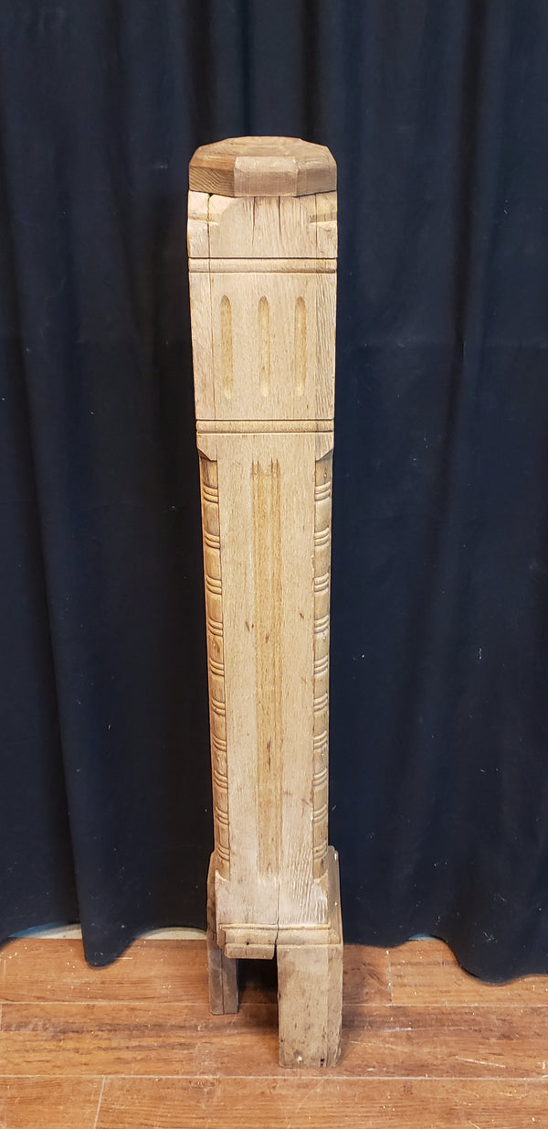 Newly Stripped Ornate Solid Walnut Newel Post 45" x 5 1/2" GA9685