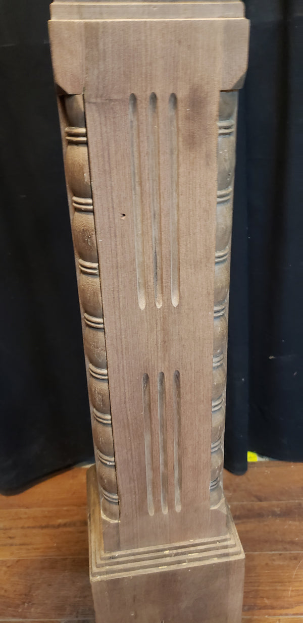 Newly Stripped Ornate Solid Walnut Newel Post 47 1/2" x 8" GA9688