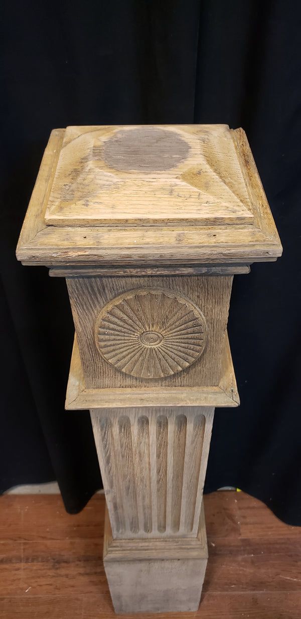 Restored Ornate Solid Oak Newel Post 44 3/4" by 7 3/4"  GA9700
