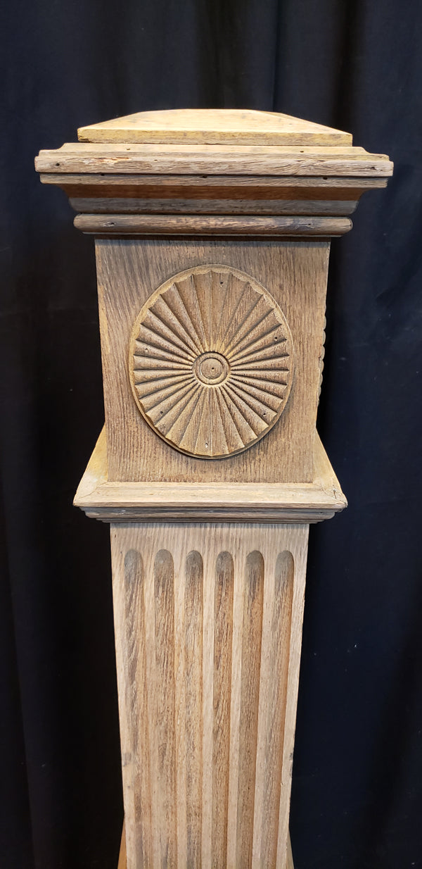 Restored Ornate Solid Oak Newel Post 44 3/4" by 7 3/4"  GA9700