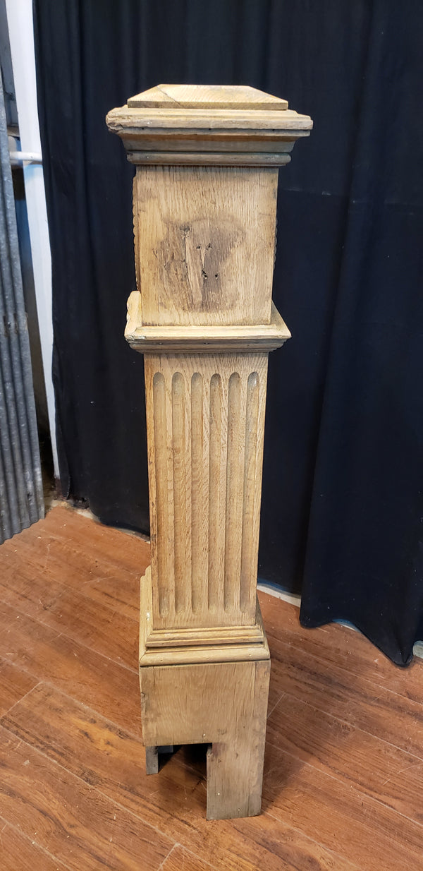 Restored Ornate Solid Oak Newel Post 44 3/4" by 7 3/4"  GA9700