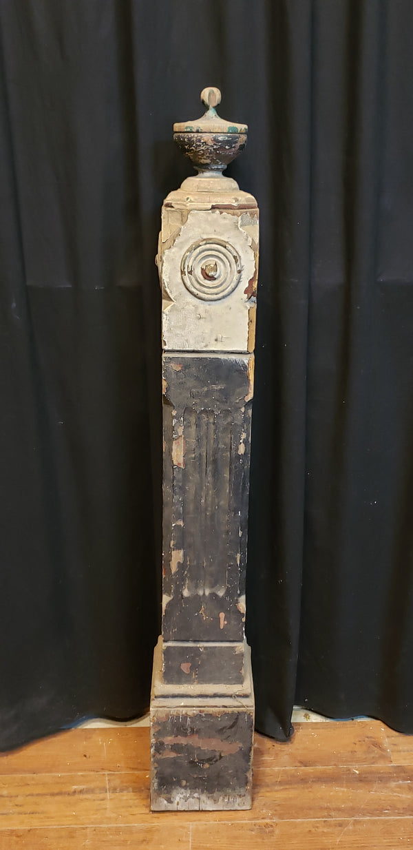 Ornate Fluted Newel Post with Bullseye Rosettes  50" by 7 1/2"  GA9701
