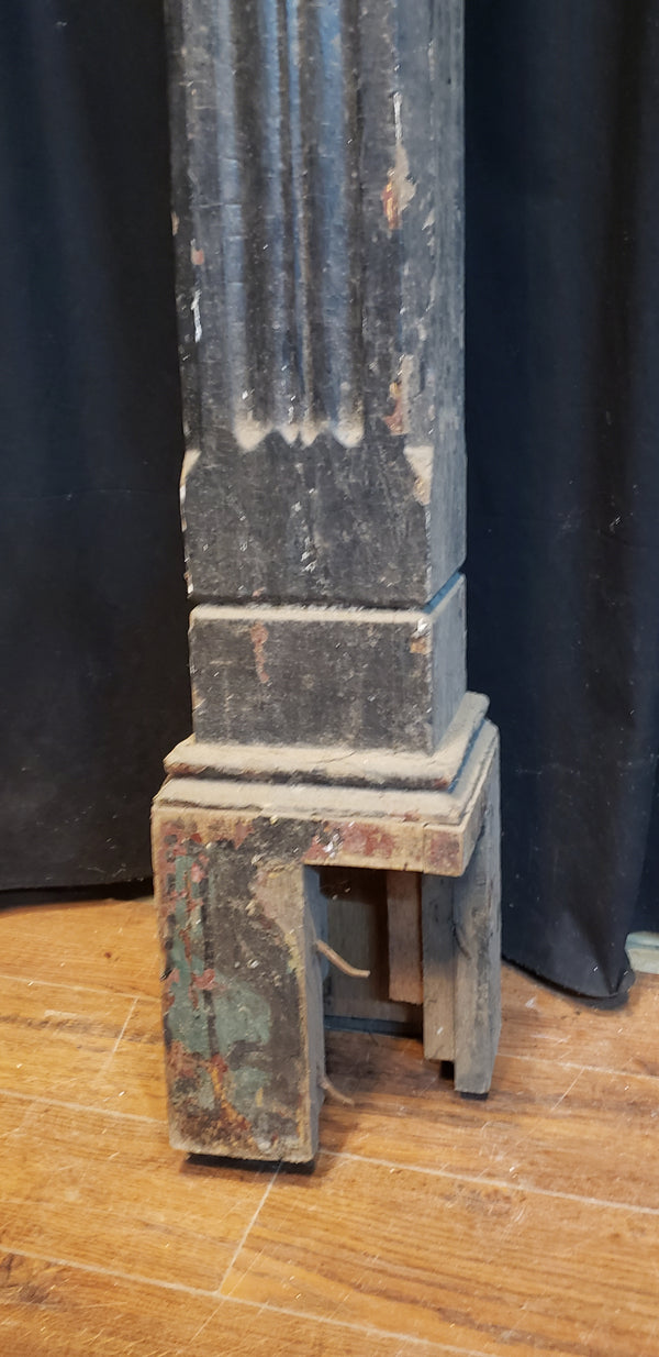Ornate Fluted Newel Post with Bullseye Rosettes  50" by 7 1/2"  GA9701